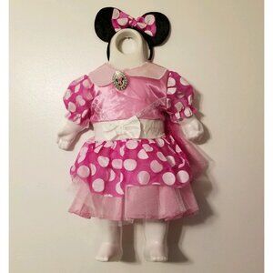 Minnie Mouse Mickey Clubhouse Halloween Costume 12 Months Pink Dress & Ears